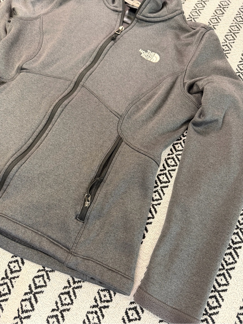 The North Face Full Zip Fleece Agave Jacket Womens Medium Gray sweatshirt M - Picture 8 of 13
